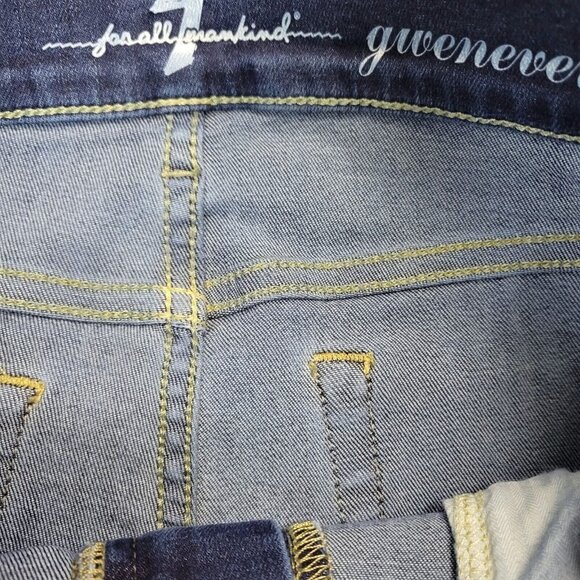 7 For All Mankind Gwenevere Skinny Jeans.  Size 28. Excellent Condition Pre-own. - Picture 8 of 9
